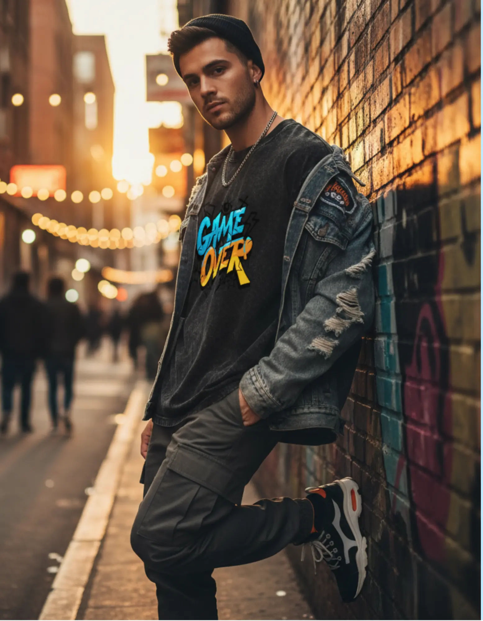 🕹️ Game Over Acid Wash Oversized T-Shirt – 200 GSM | Jamuix auto draft