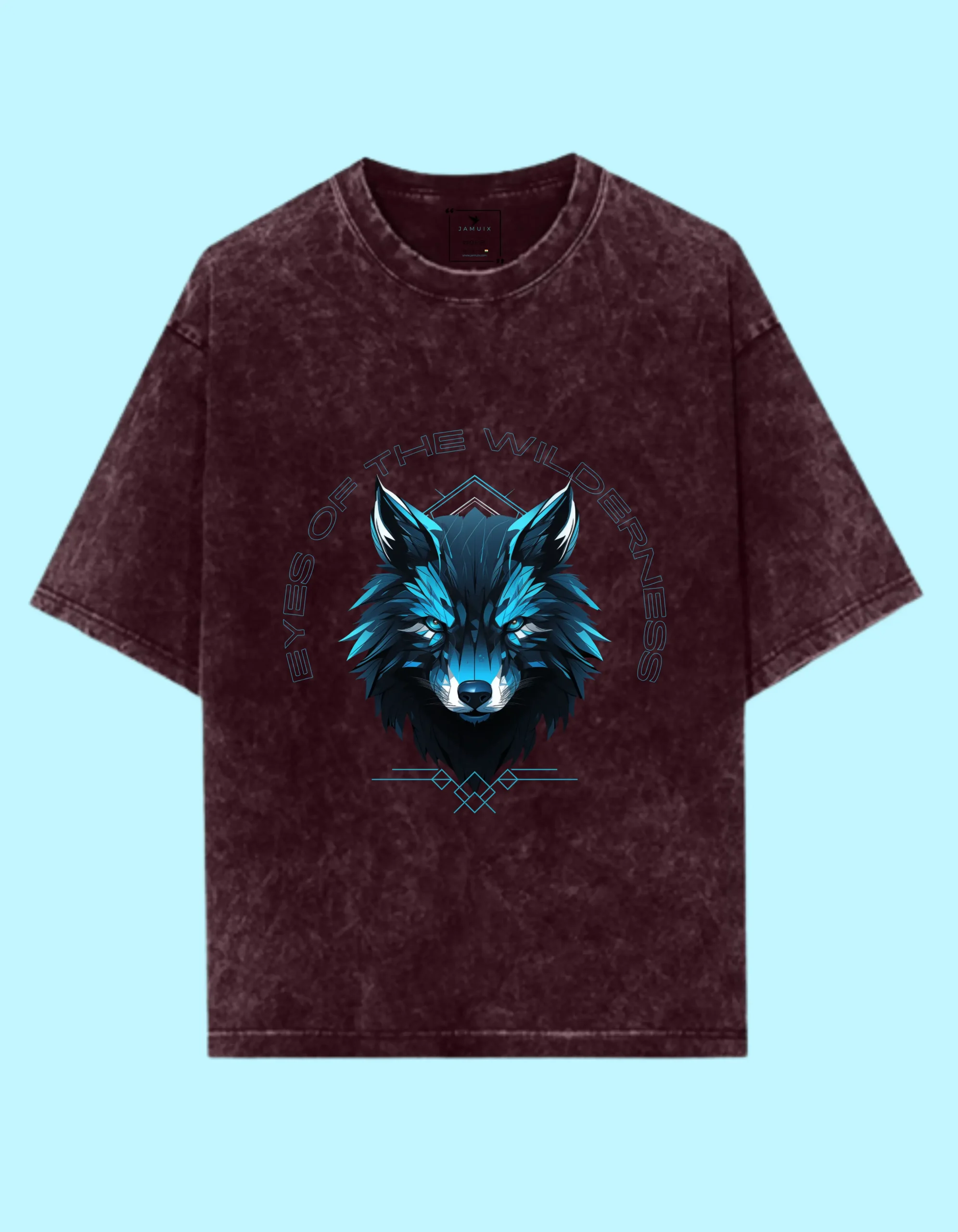 "Eyes of the Wilderness acid wash oversized t shirt "Eyes of the Wilderness"