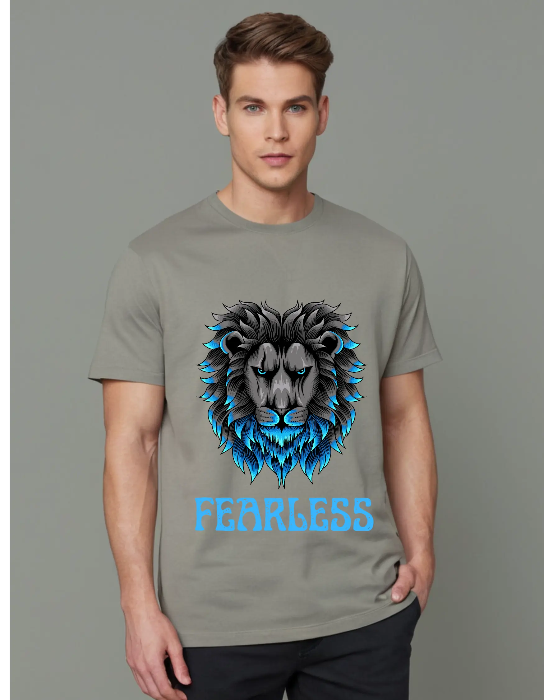 auto draft Fearless Lion Oversized T-shirt β 240 GSM French Terry